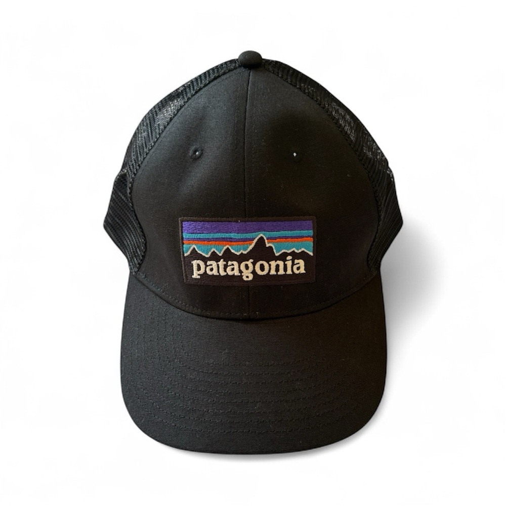 Patagonia Unisex P-6 Logo LoPro Black Trucker Hat OS NWT